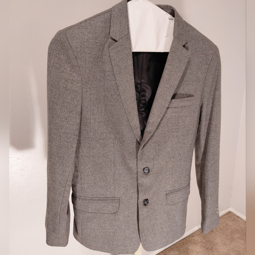 Calvin Klein Gray Notch Lapel Sport Coat